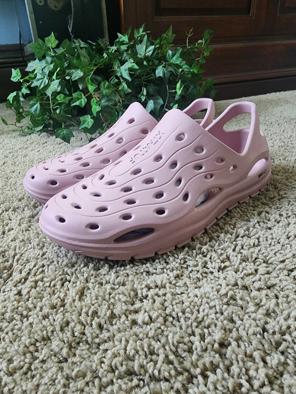 Women's Slip-On Ventilated Sandals in Light Pink - Comfortable Everyday Wear